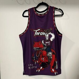 🏀🦖🏀 Kids Vince Carter Toronto Raptors Basketball Jersey - Size XL